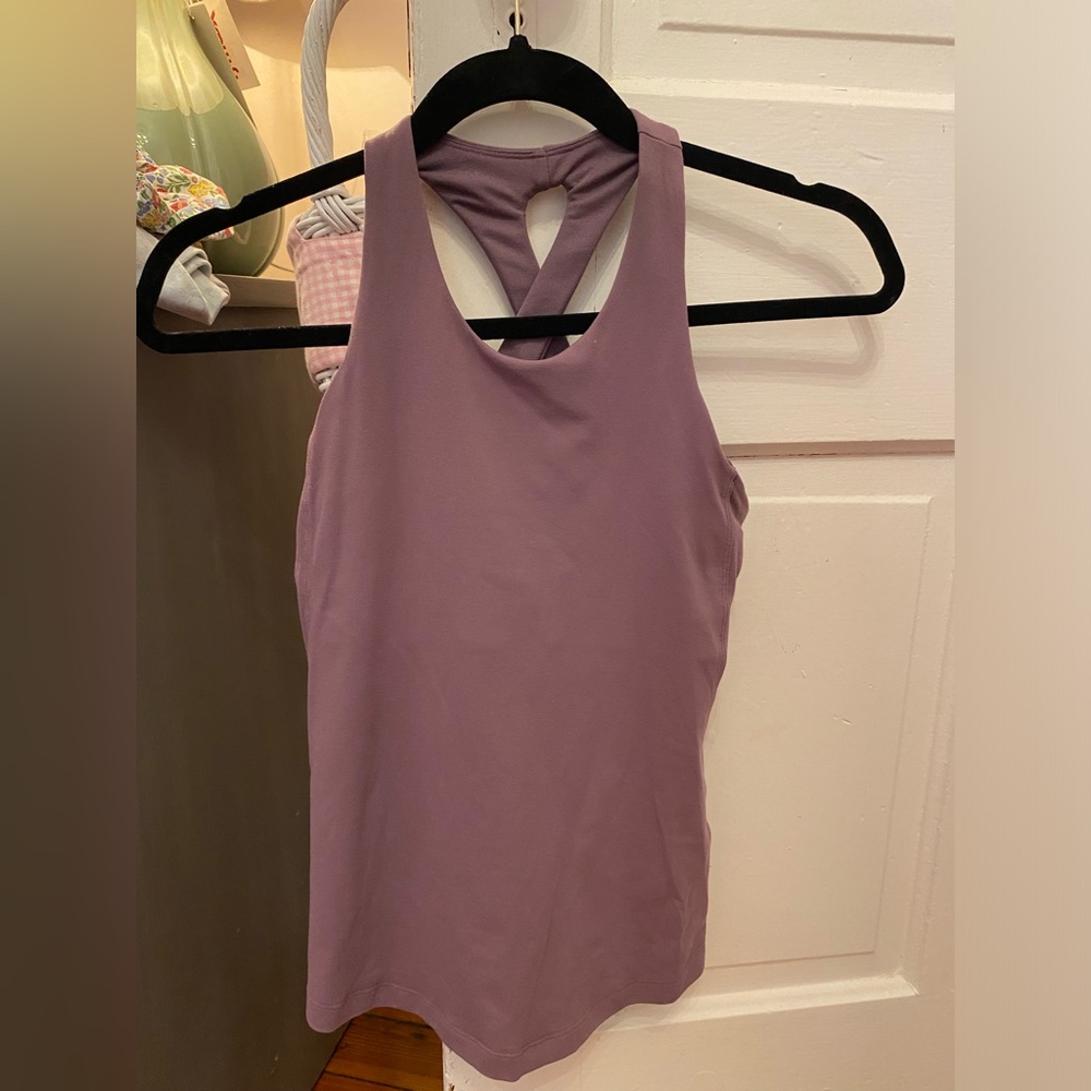 Lululemon purple cross back tank with built in bra
